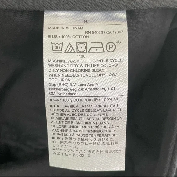 Banana Republic Explorer Nouve Wide Leg Pleated Pants Black 8 Cotton - Picture 11 of 12